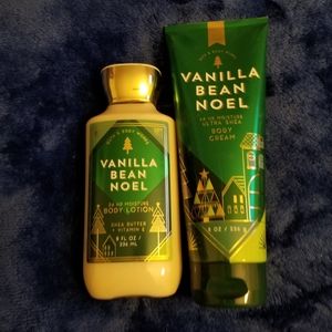 Bath and Body works Vanilla Bean Noel lotion duo